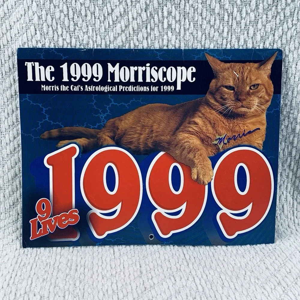 Morris‎ the Cat 9 Lives Wall Calendar Orange Morriscope Vintage 1999 Astrologly
